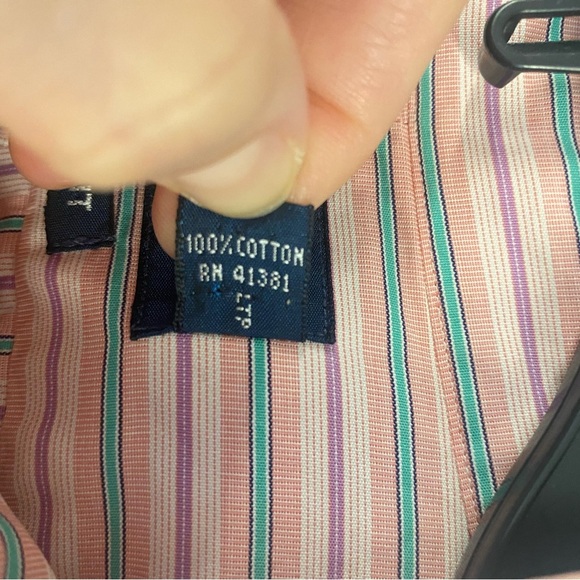 Ralph Lauren Classic Fit Cotton Button Down Long Sleeved Striped Size XL Shirt - Picture 7 of 11